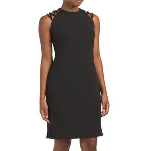 NWT Hope & Harlow black Havana crepe bodycon dress